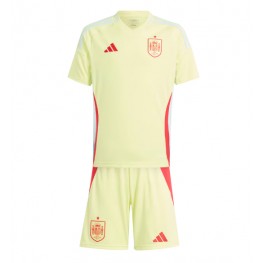 Spanje Uit tenue Kids EK 2024 Korte Mouw (+ Korte broeken)